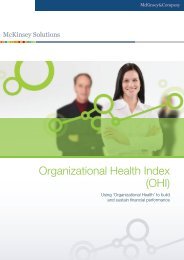 Organizational Health Index (OHI) - McKinsey Solutions