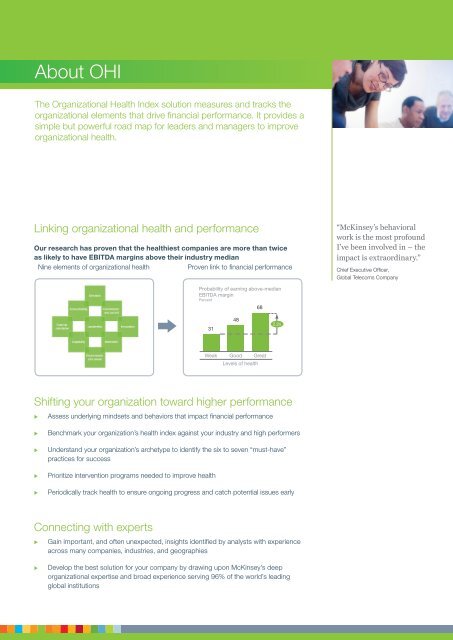 Organizational Health Index (OHI) - McKinsey Solutions