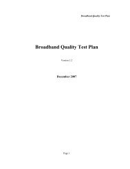 Broadband Quality Test Plan - LIRNEasia
