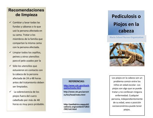 escuela de piojos cdc