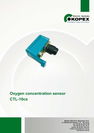 Oxygen concentration sensor CTL-10ca - Kopex Electric Systems