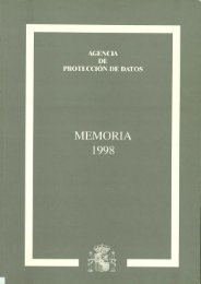 1998 - Agencia EspaÃ±ola de ProtecciÃ³n de Datos