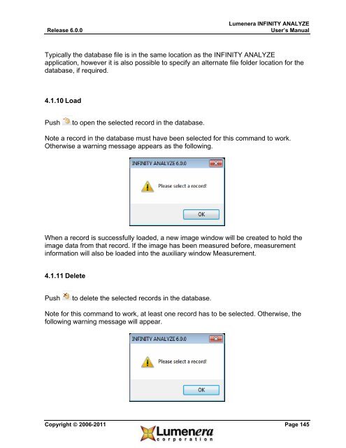 INFINITY ANALYZE User's Manual - Spectra Services