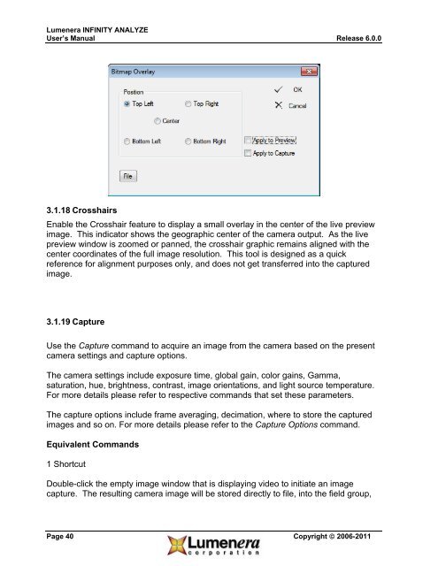 INFINITY ANALYZE User's Manual - Spectra Services