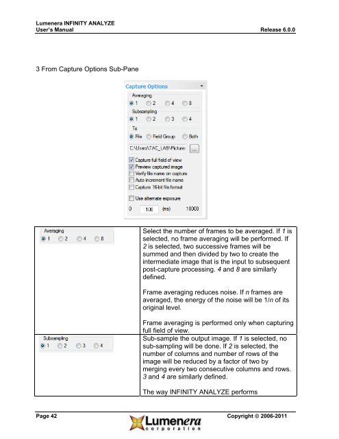 INFINITY ANALYZE User's Manual - Spectra Services