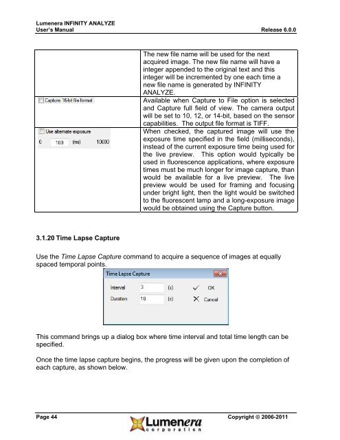 INFINITY ANALYZE User's Manual - Spectra Services