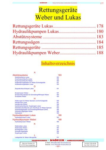 Rettungsgeräte Weber und Lukas - Knöfler - Feuerschutz