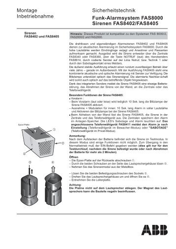 Montage Inbetriebnahme Sicherheitstechnik Funk-Alarmsystem ...