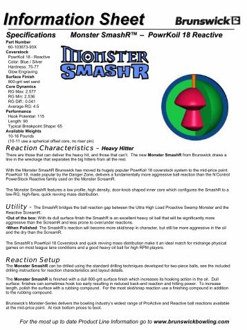 Information Sheet - Brunswick Bowling