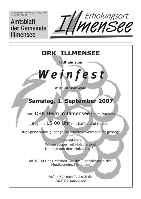 Samstag, 1. September 2007 - Illmensee