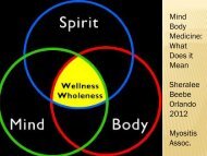 Mind Body Medicine - The Myositis Association