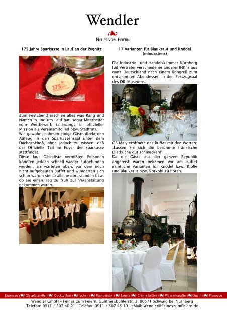 Partyservice Metzgerei Wendler Gmbh