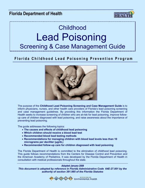 Childhood Lead Poisoning Screening And Case Management Guide