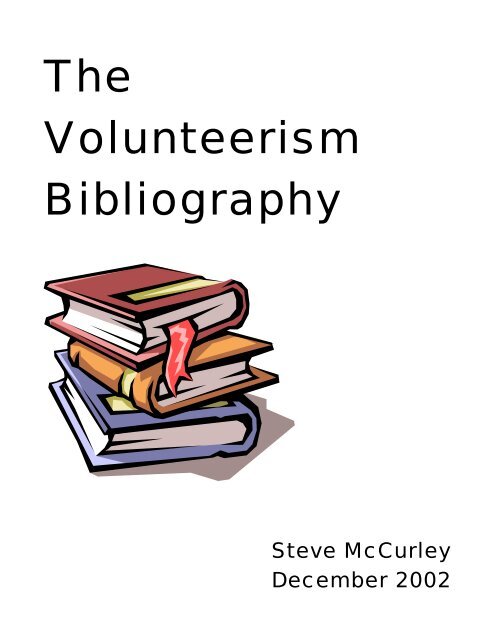 The Volunteerism Bibliography - Sport and Recreation Alliance
