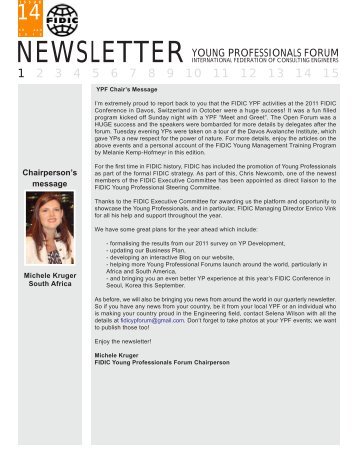 NEWSLETTER YOUNG PROFESSIONALS FORUM - Fidic