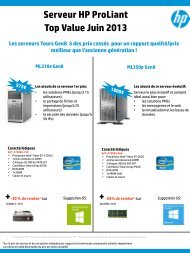 Serveur HP ProLiant Top Value Juin 2013 - Hewlett-Packard France ...