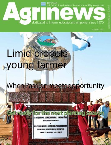 Limid propels young farmer - Ministry of Agriculture