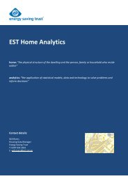 EST Home Analytics - Energy Saving Trust