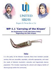 WP-1.1 Carrying of the Kirpan Australia - United Sikhs