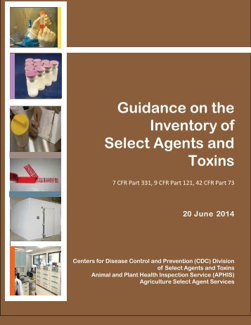 Guidance on the Inventory Requirements for Select Agents and Toxins