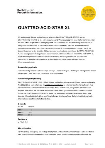 QUATTRO-ACID-STAR XL - Koch-Chemie