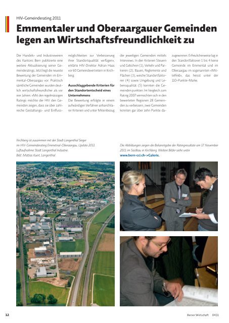 Magazin Berner Wirtschaft 04/2011 - Handels- und Industrieverein ...