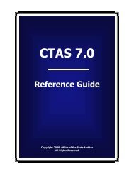 CTAS Reference Guide.doc - Office of the State Auditor