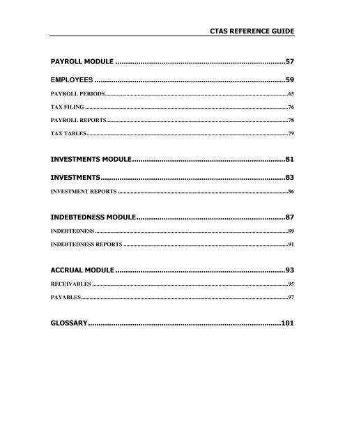 CTAS Reference Guide.doc - Office of the State Auditor