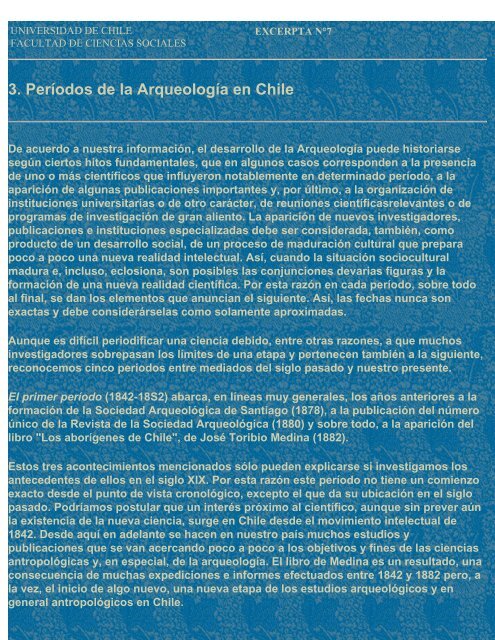 Excerpta NÂ° 7 - Facultad de Ciencias Sociales - Universidad de Chile