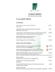 LUNCH MENU - Hotel Rafayel