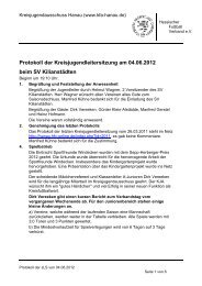 Protokoll vom 04.06.2012 - Kreis Hanau - Hessischer FuÃball Verband