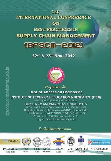 Download - bpscm 2012 - Siksha 'O' Anusandhan University