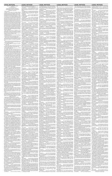 Legal Notice template - Chesterton Tribune