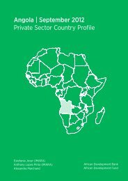 Angola - Private Sector Country Profile - African Development Bank