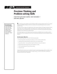 Precision Thinking and Problem-solving Skills - SkillPath | Seminars