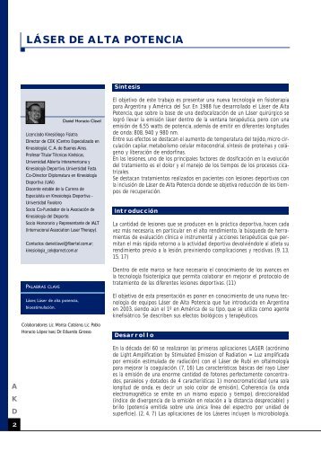 art 1_29.pdf - AsociaciÃ³n de KinesiologÃ­a del Deporte