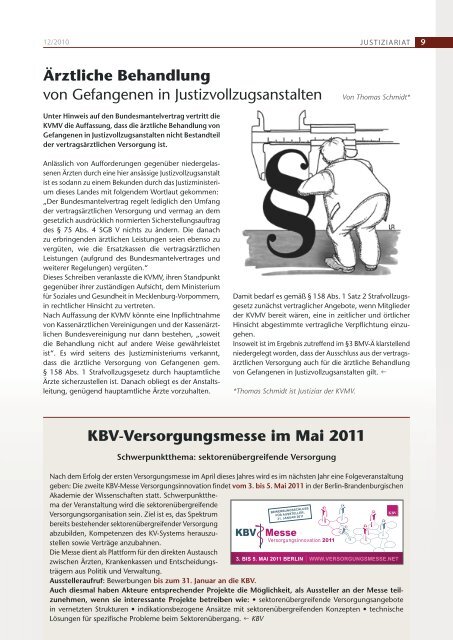 Nachgefragt - Kassenärztliche Vereinigung Mecklenburg-Vorpommern