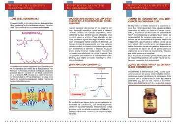 TrÃ­ptico de los defectos de la sÃ­ntesis de coenzima Q10