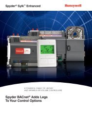 Spyder BACnet® Adds Legs To Your Control Options - Honeywell