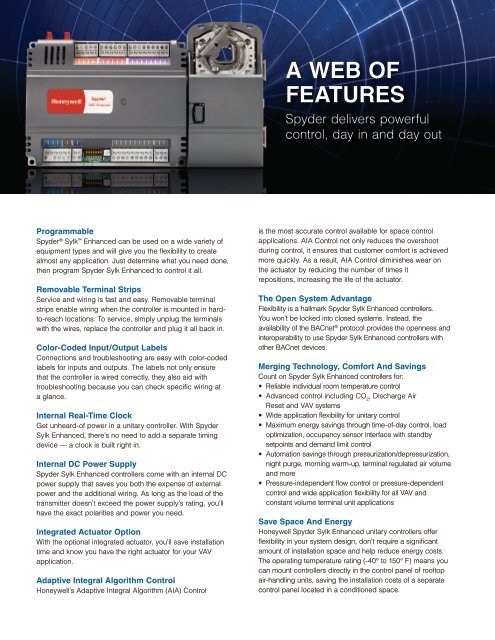 Spyder BACnet® Adds Legs To Your Control Options - Honeywell