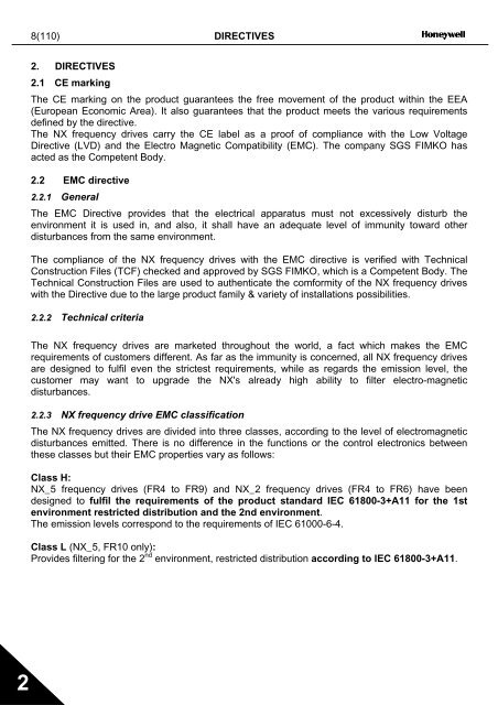 NXS Form 63-2600, Users Manual, Technical Data - CONTROL ...