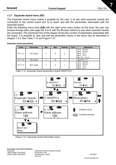 NXS Form 63-2600, Users Manual, Technical Data - CONTROL ...