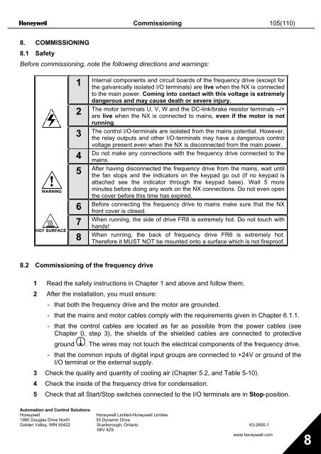 NXS Form 63-2600, Users Manual, Technical Data - CONTROL ...