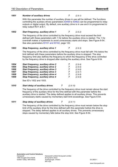 NXS Form 63-2600, Users Manual, Technical Data - CONTROL ...