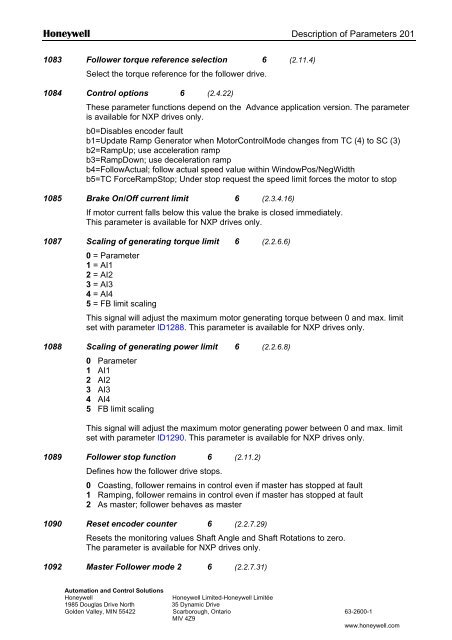 NXS Form 63-2600, Users Manual, Technical Data - CONTROL ...