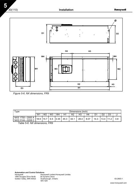 NXS Form 63-2600, Users Manual, Technical Data - CONTROL ...