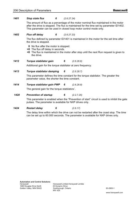 NXS Form 63-2600, Users Manual, Technical Data - CONTROL ...