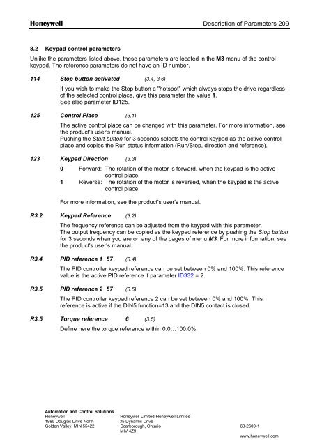 NXS Form 63-2600, Users Manual, Technical Data - CONTROL ...