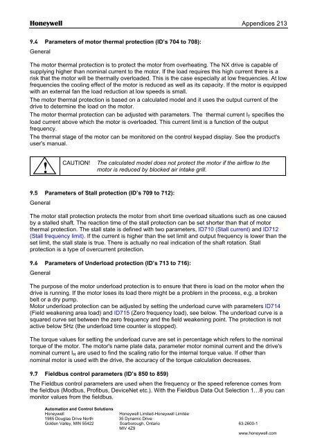 NXS Form 63-2600, Users Manual, Technical Data - CONTROL ...