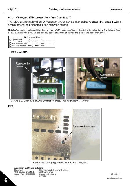 NXS Form 63-2600, Users Manual, Technical Data - CONTROL ...